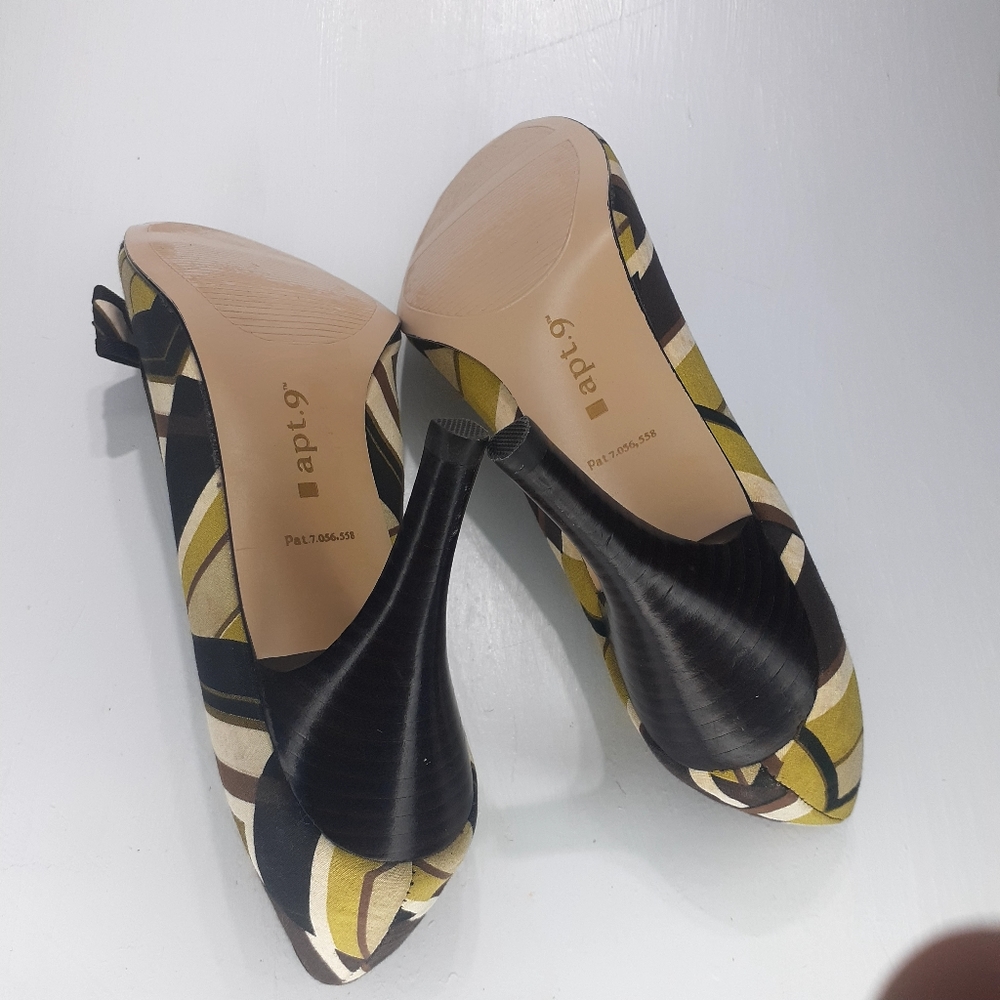 Apt.9 Geometrical Design Heels With Bow Open Toe … - image 4